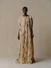 INTO THE EAST 25 Autumn/Winter Silk Hemp Flower Shadow Dress ITE-E1DGSS011KT21DS-QKQ Light Khaki